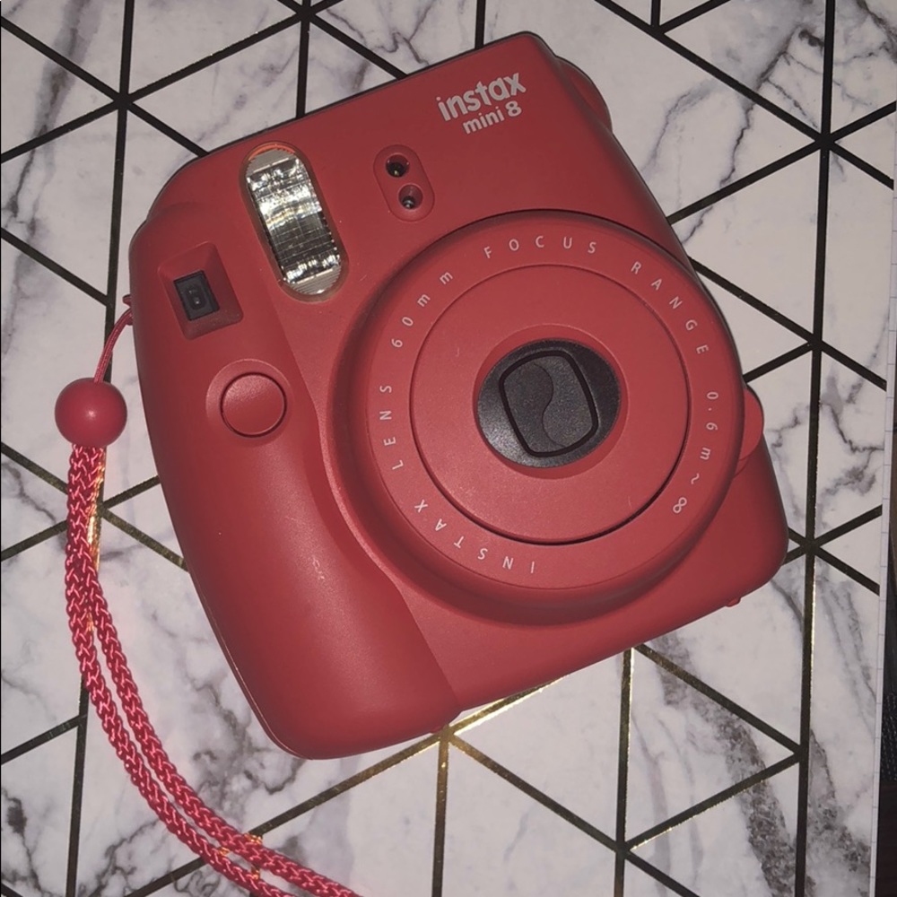 Instax mini 8 peach/pink polaroid camera